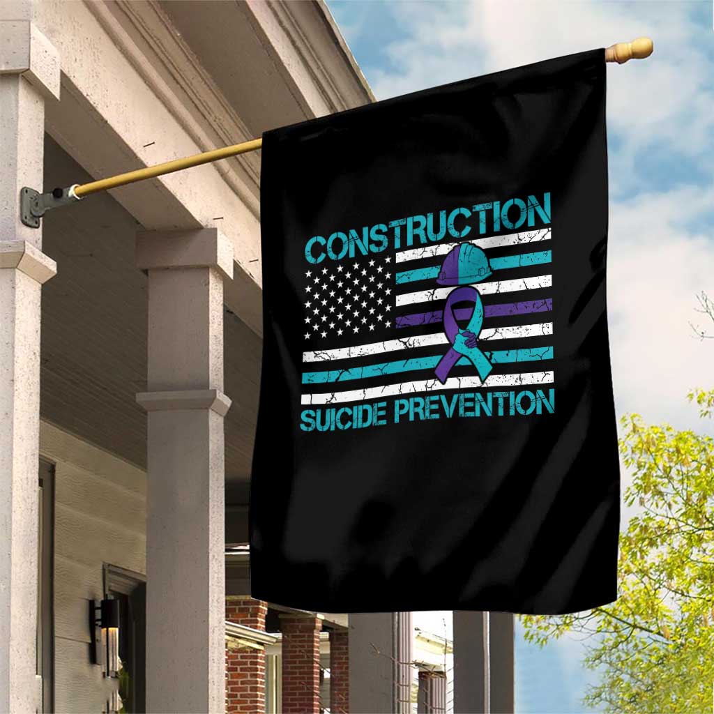 Construction Suicide Prevention Awareness Garden Flag Mental Health American Flag TS11 Print Your Wear