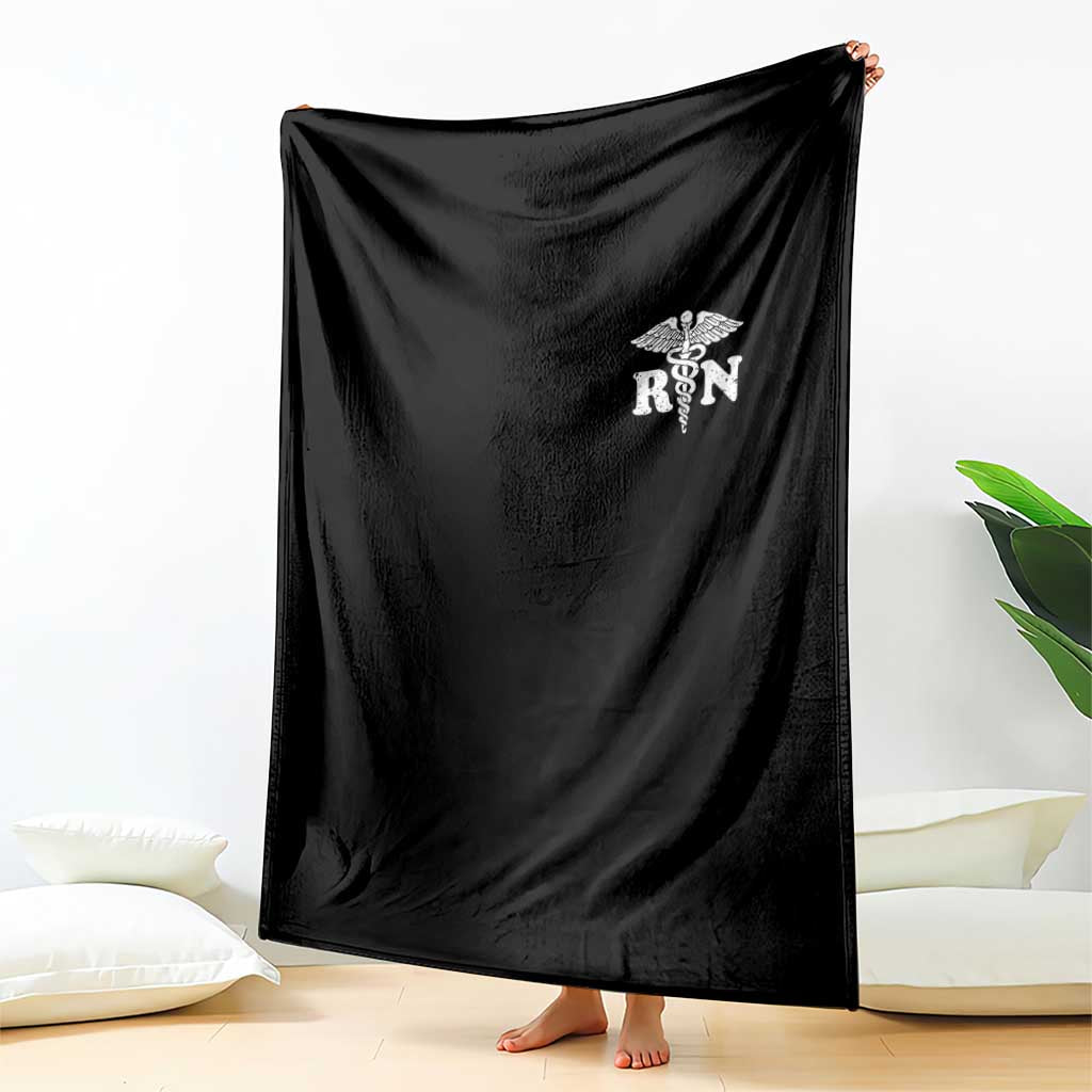 RN Registered Nurse Healthcare Caduceus Staff Throw Blanket