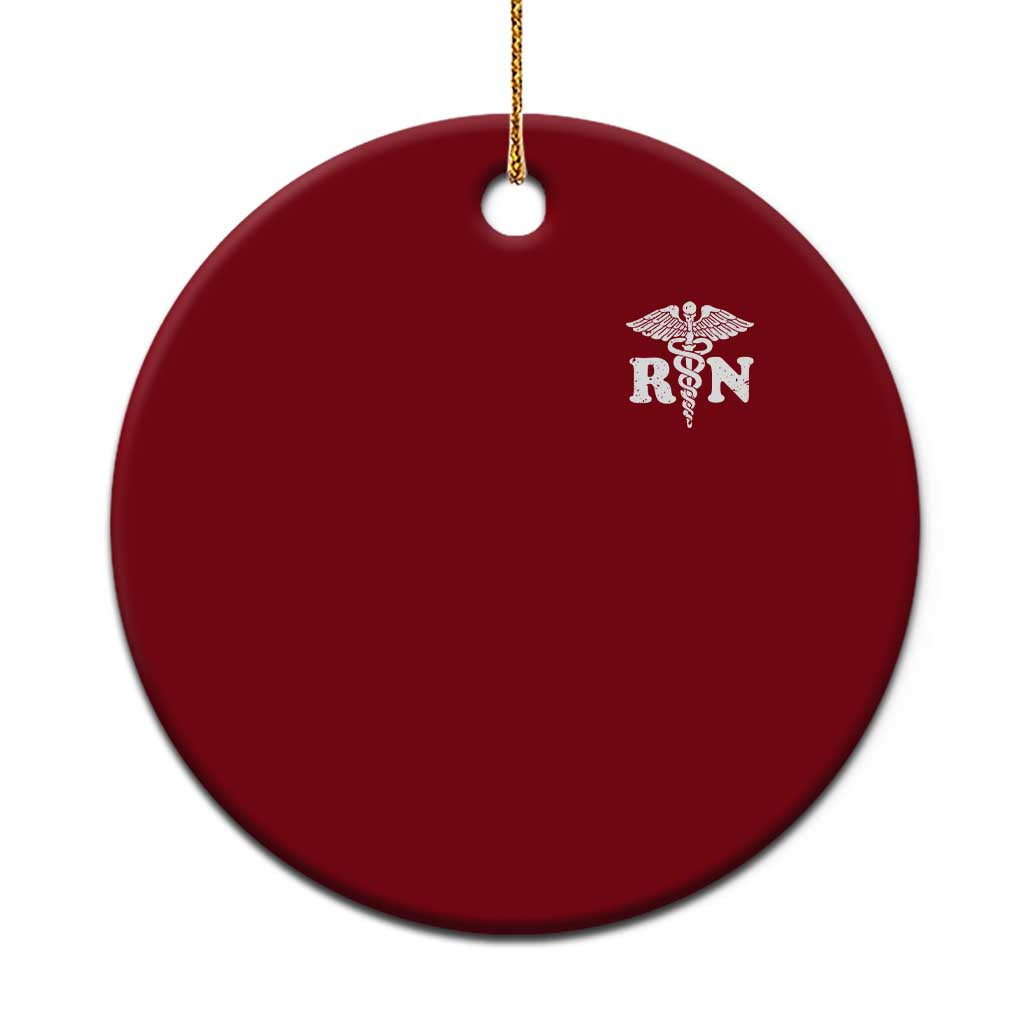 RN Registered Nurse Healthcare Caduceus Staff Ceramic Ornament
