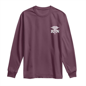 RN Registered Nurse Healthcare Caduceus Staff Long Sleeve Shirt