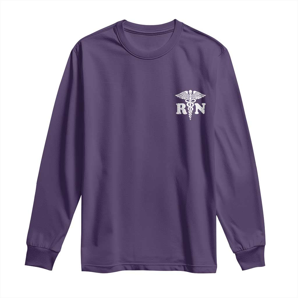 RN Registered Nurse Healthcare Caduceus Staff Long Sleeve Shirt
