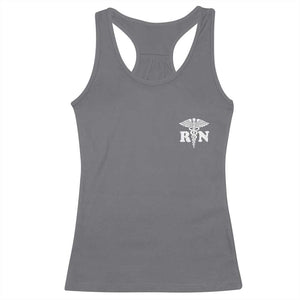 RN Registered Nurse Healthcare Caduceus Staff Racerback Tank Top