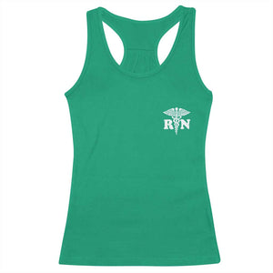 RN Registered Nurse Healthcare Caduceus Staff Racerback Tank Top