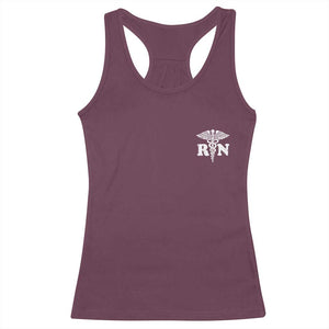RN Registered Nurse Healthcare Caduceus Staff Racerback Tank Top