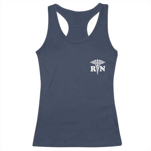 RN Registered Nurse Healthcare Caduceus Staff Racerback Tank Top