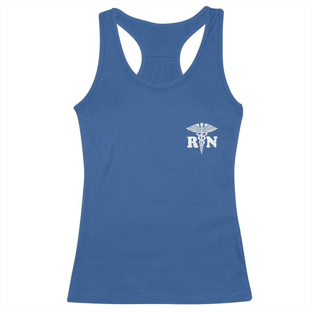 RN Registered Nurse Healthcare Caduceus Staff Racerback Tank Top