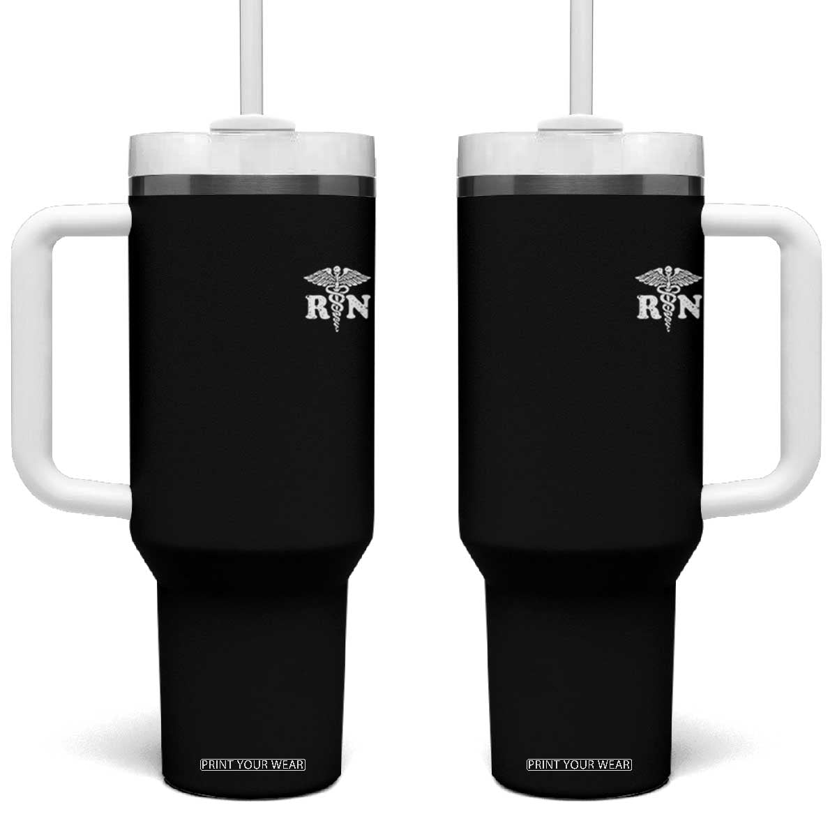 RN Registered Nurse Healthcare Caduceus Staff Tumbler With Handle