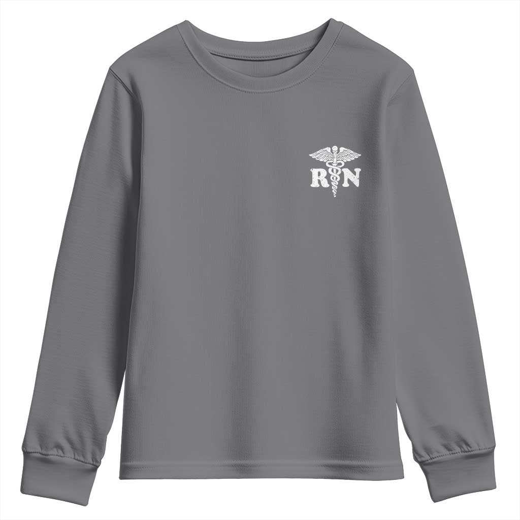 RN Registered Nurse Healthcare Caduceus Staff Youth Sweatshirt