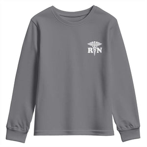 RN Registered Nurse Healthcare Caduceus Staff Youth Sweatshirt