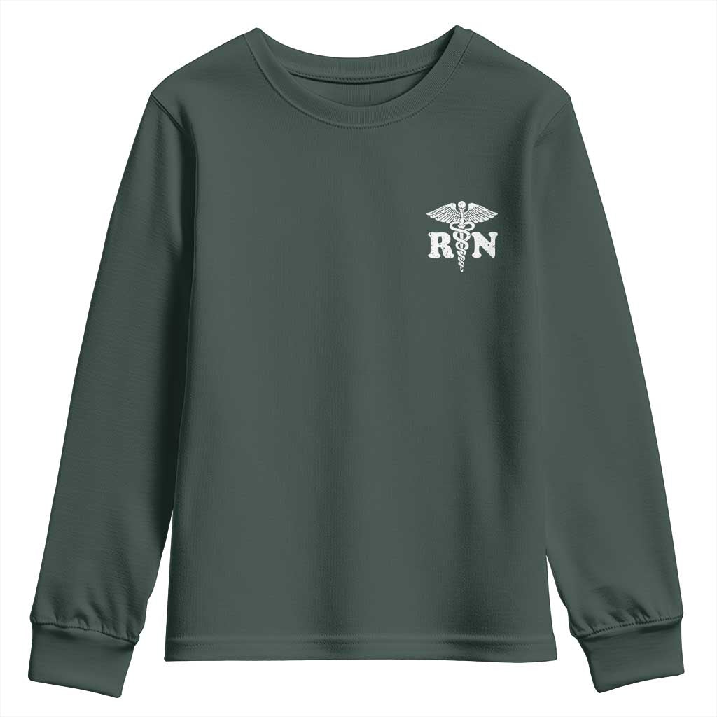 RN Registered Nurse Healthcare Caduceus Staff Youth Sweatshirt