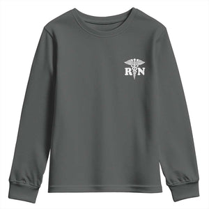 RN Registered Nurse Healthcare Caduceus Staff Youth Sweatshirt