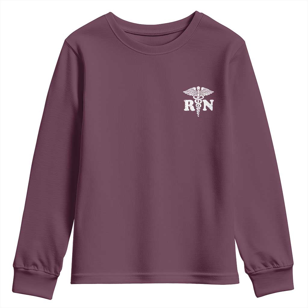 RN Registered Nurse Healthcare Caduceus Staff Youth Sweatshirt