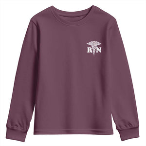 RN Registered Nurse Healthcare Caduceus Staff Youth Sweatshirt