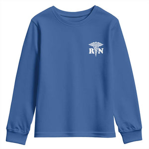 RN Registered Nurse Healthcare Caduceus Staff Youth Sweatshirt
