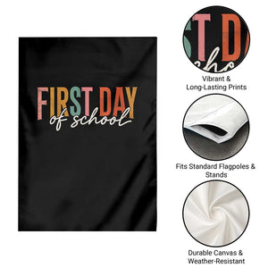 First Day of School Teacher Student Garden Flag Funny Back to School Retro TS11 Print Your Wear