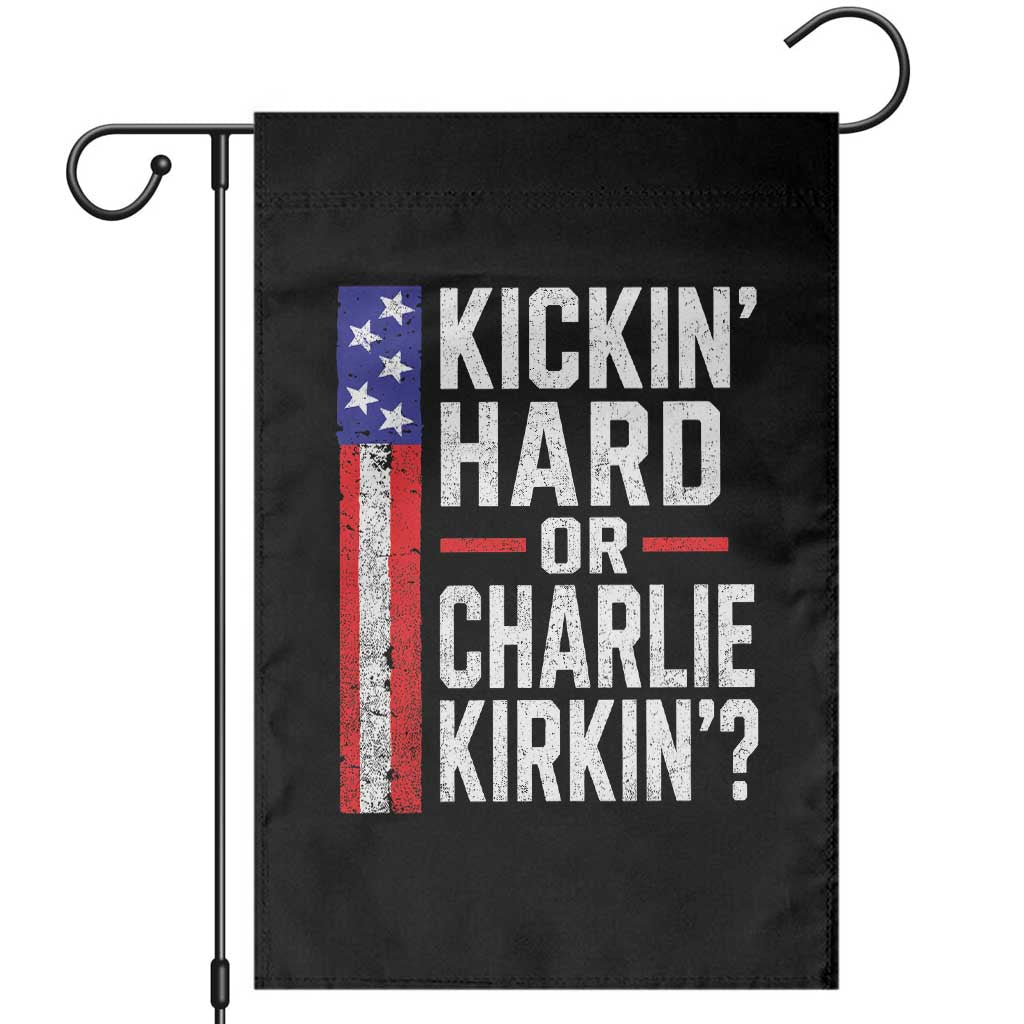 Funny Kickin Hard Or Kirkin US Political Garden Flag Vintage American Flag TS11 Black Print Your Wear