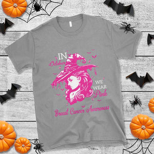 Breast Cancer Awareness T Shirt In October We Wear Pink Halloween Witch TS11 Sport Gray Print Your Wear