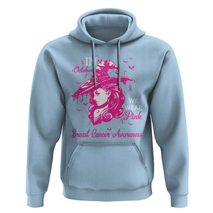 Breast Cancer Awareness Hoodie In October We Wear Pink Halloween Witch TS11 Light Blue Print Your Wear