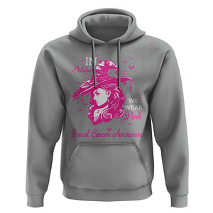 Breast Cancer Awareness Hoodie In October We Wear Pink Halloween Witch TS11 Sport Gray Print Your Wear