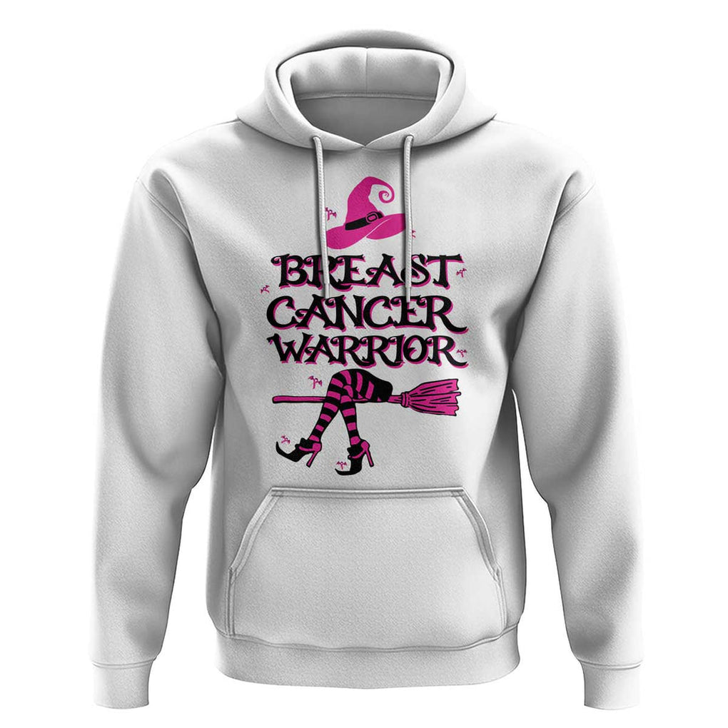 Breast Cancer Warrior Witch Hoodie Hat Shoes Broom Pink Ribbon Witchy Vibe TS11 White Print Your Wear