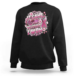 Breast Cancer Awareness Sweatshirt It Came We Fought I Won Boxing Gloves Pink Ribbon Flowers Leopard TS11 Black Print Your Wear