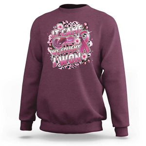 Breast Cancer Awareness Sweatshirt It Came We Fought I Won Boxing Gloves Pink Ribbon Flowers Leopard TS11 Maroon Print Your Wear