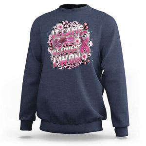 Breast Cancer Awareness Sweatshirt It Came We Fought I Won Boxing Gloves Pink Ribbon Flowers Leopard TS11 Navy Print Your Wear