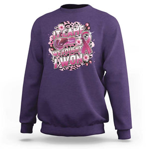 Breast Cancer Awareness Sweatshirt It Came We Fought I Won Boxing Gloves Pink Ribbon Flowers Leopard TS11 Purple Print Your Wear