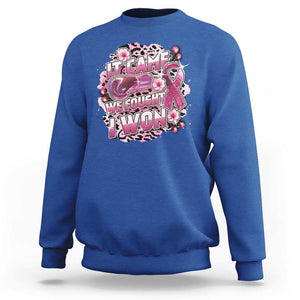 Breast Cancer Awareness Sweatshirt It Came We Fought I Won Boxing Gloves Pink Ribbon Flowers Leopard TS11 Royal Blue Print Your Wear