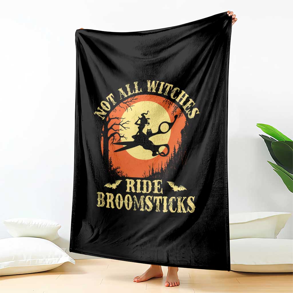 Funny Lesbian Witch Halloween Throw Blanket Not All Witches Ride Broomsticks TS11 Print Your Wear