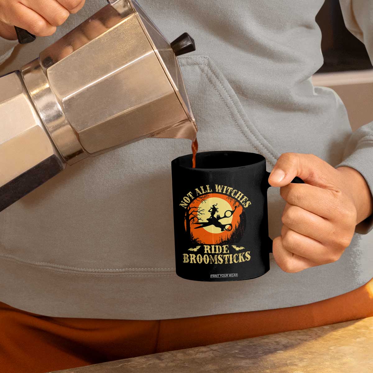 Funny Lesbian Witch Halloween Coffee Mug Not All Witches Ride Broomsticks TS11 Print Your Wear