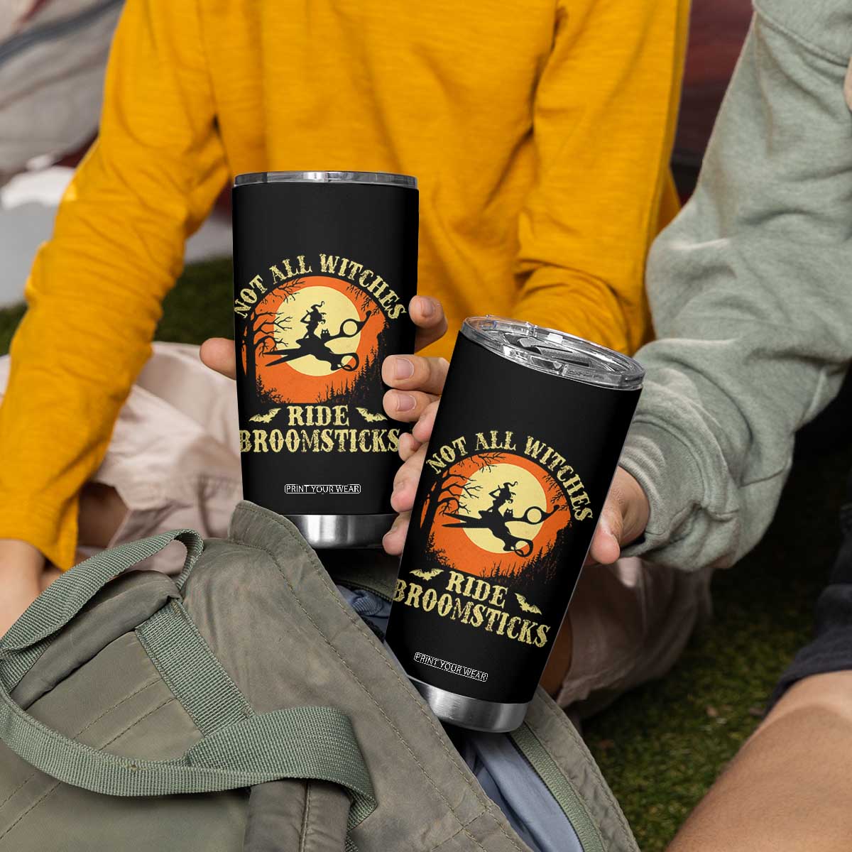 Funny Lesbian Witch Halloween Tumbler Cup Not All Witches Ride Broomsticks TS11 Print Your Wear