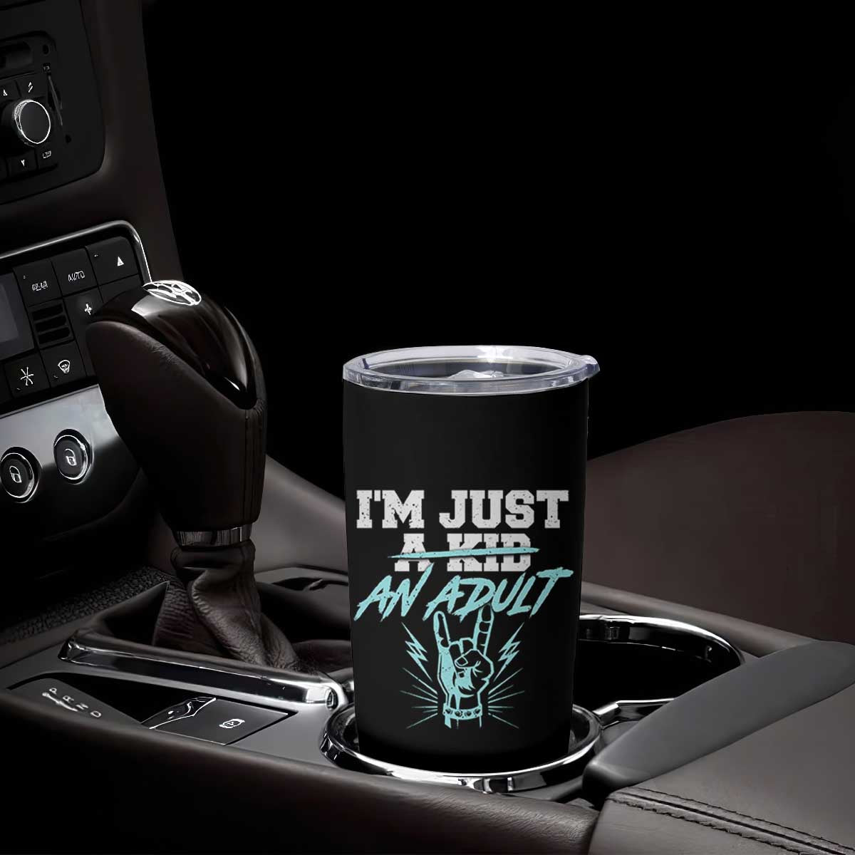 Funny Rock N Roll Lover Tumbler Cup I Am Just A Kid Adulthood Saying TS11 Print Your Wear