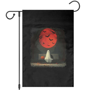 Halloween Lonely Ghost Bench Blood Moon Pumpkin Garden Flag TS11 Black Print Your Wear