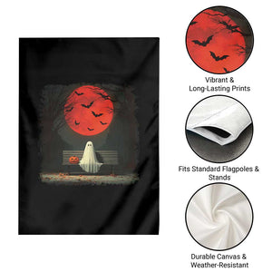Halloween Lonely Ghost Bench Blood Moon Pumpkin Garden Flag TS11 Print Your Wear