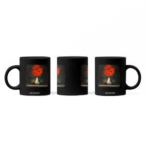 Halloween Lonely Ghost Bench Blood Moon Pumpkin Coffee Mug TS11 Print Your Wear