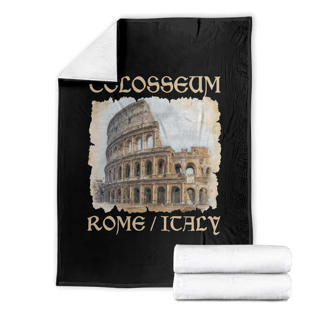 Rome Colosseum Italy Vintage Roman Amphitheatre Ancient Throw Blanket