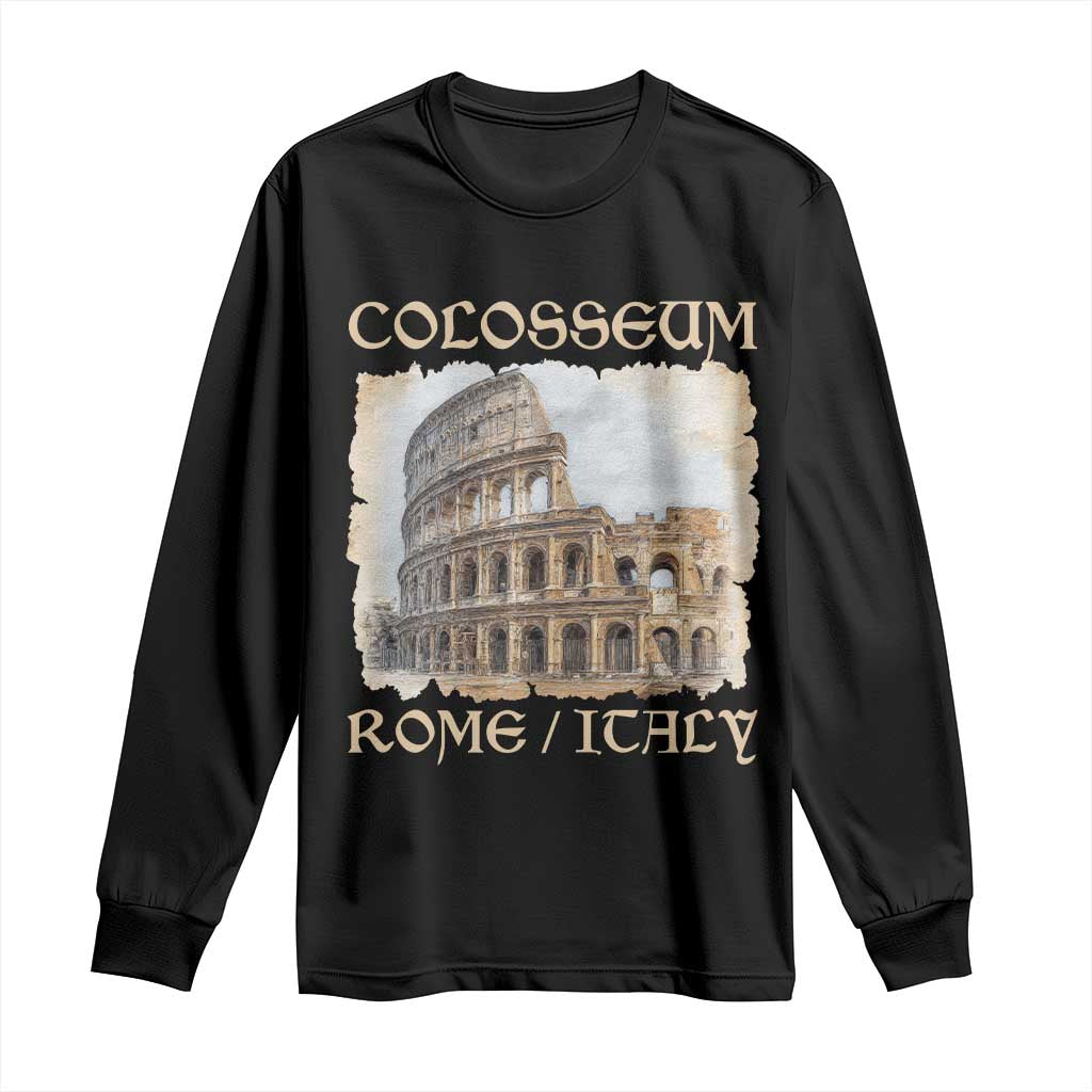 Rome Colosseum Italy Vintage Roman Amphitheatre Ancient Long Sleeve Shirt