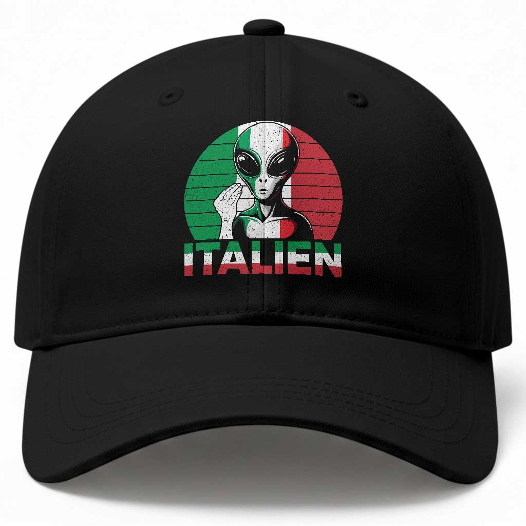 Funny Italian Alien Pun Baseball Cap Italien Italy Hand Gesture