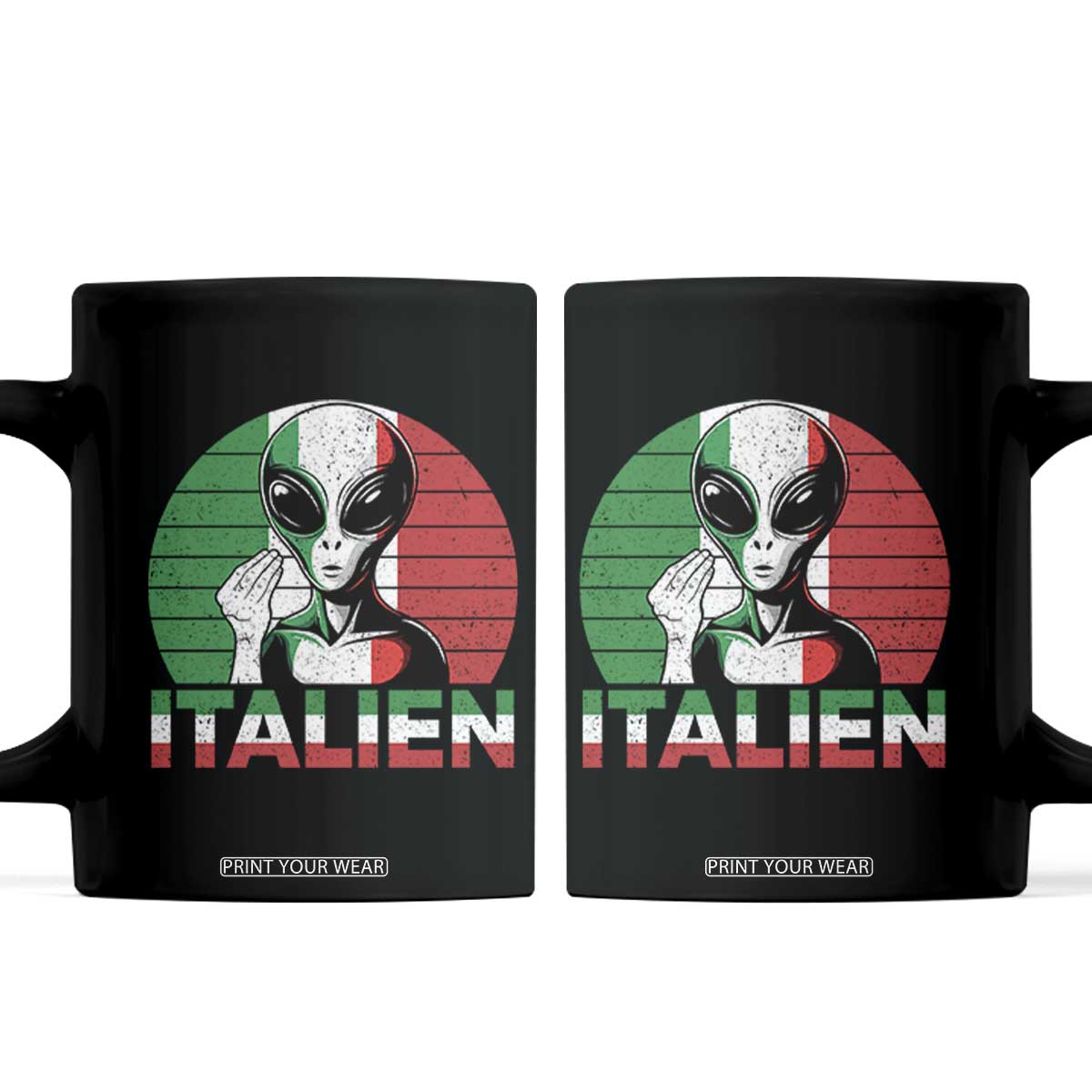 Funny Italian Alien Pun Coffee Mug Italien Italy Hand Gesture