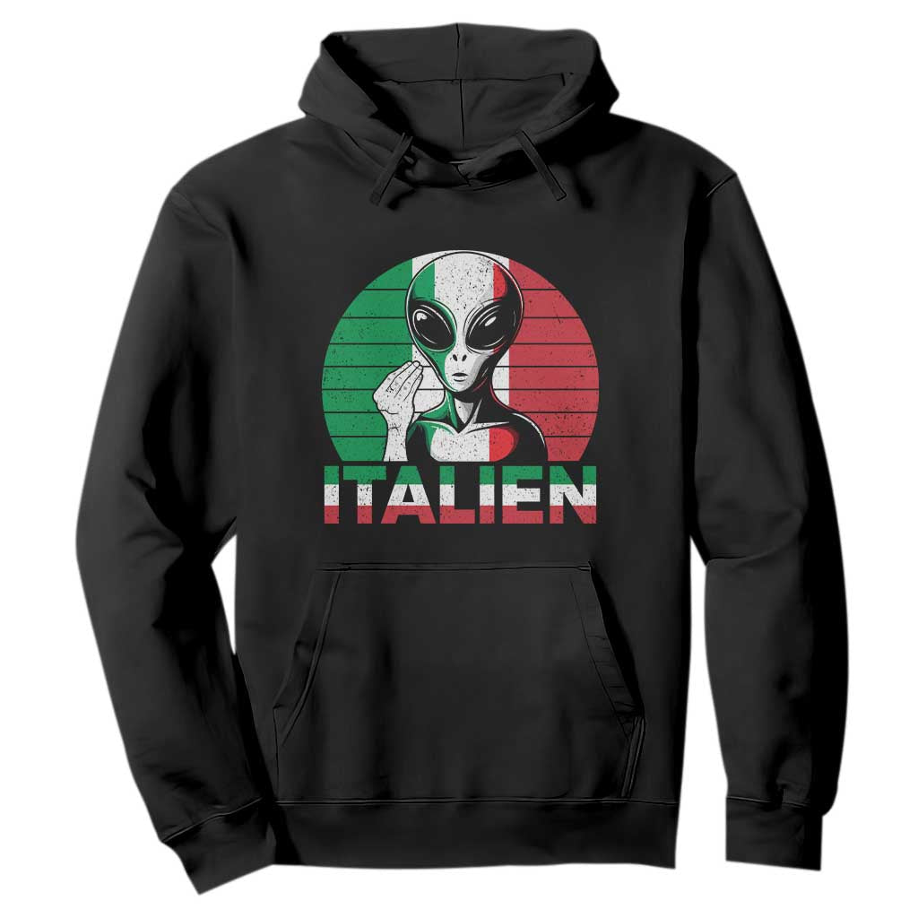Funny Italian Alien Pun Hoodie Italien Italy Hand Gesture