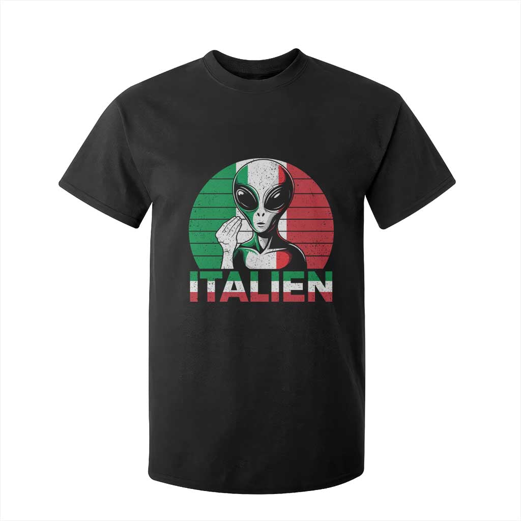 Funny Italian Alien Pun T Shirt For Kid Italien Italy Hand Gesture