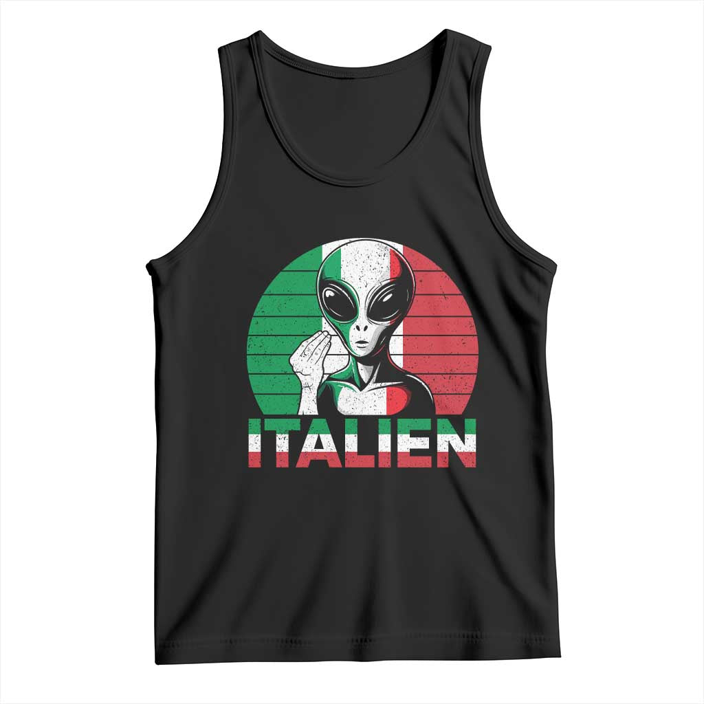 Funny Italian Alien Pun Tank Top Italien Italy Hand Gesture