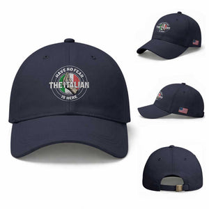 Funny Have No Fear The Italian Is Here Baseball Cap Che Vuoi TS11 Baseball Cap Universal Fit Navy Print Your Wear