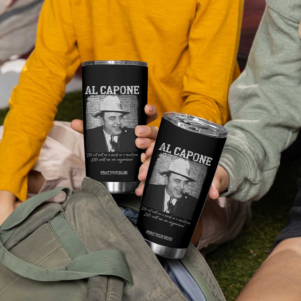 Al Capone Tumbler Cup Lets Call Me An Organizer American Gangster Mafia TS11 Print Your Wear