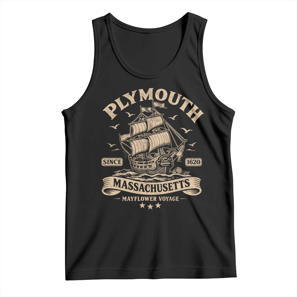 Plymouth Massachusetts Mayflower Voyage Since 1620 Tank Top Pilgrims Thanksgiving History
