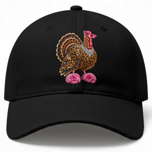 Funny Leopard Glam Turkey Thanksgiving Boujee Chic Baseball Cap