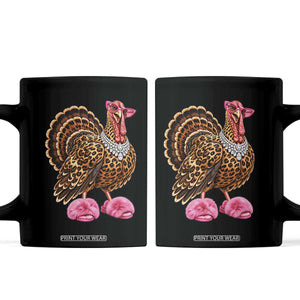 Funny Leopard Glam Turkey Thanksgiving Boujee Chic Coffee Mug