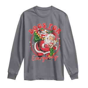 Funny Christmas Dog Owner Long Sleeve Shirt Dogs For Everybody Santa Sack Chihuahua TS11 Charcoal Print Your Wear