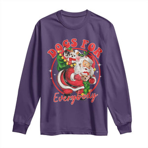 Funny Christmas Dog Owner Long Sleeve Shirt Dogs For Everybody Santa Sack Chihuahua TS11 Purple Print Your Wear